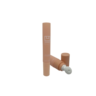 D19mm Soft Plastic Packaging Eye Cream Tube with Ceramics Applicator Round Shape Portable Tube