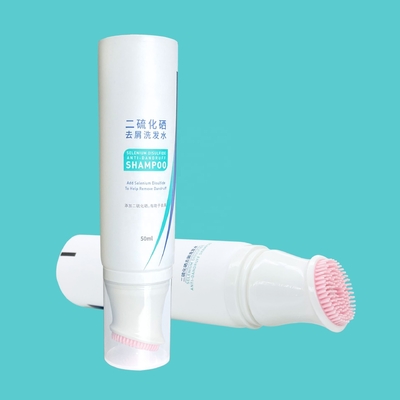 Diameter 35mm 30-100ml Plastic Tube With Silicone Brush Head Custom Personalized Design Empty Squeeze Face Wash