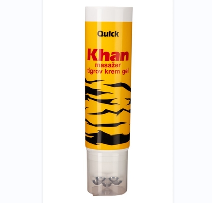 Cosmetic Plastic Packaging Soft Tube Massage Tube with Stainless Steel Ball Roller
