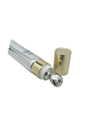 Customized Lotion Squeeze Tube Eye Cream Massage Packaging Cosmetic Plastic Soft Tube with Massage Applicator Zinc Alloy