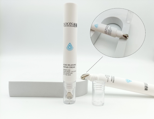 D19mm Empty Cosmetic Serum Squeeze Soft Tube with Metal Applicator 15g PE Eye Cream Tube