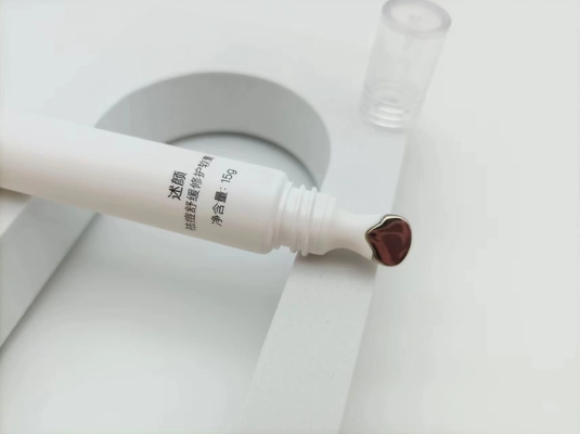 D19mm Empty Cosmetic Serum Squeeze Soft Tube with Metal Applicator 15g PE Eye Cream Tube