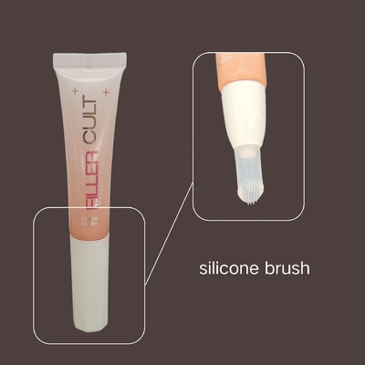 Empty 30ml Reasonable Price Plastic Cosmetic Packaging Squeeze Blush Makeup Brush Round Tube Neck with clear Window