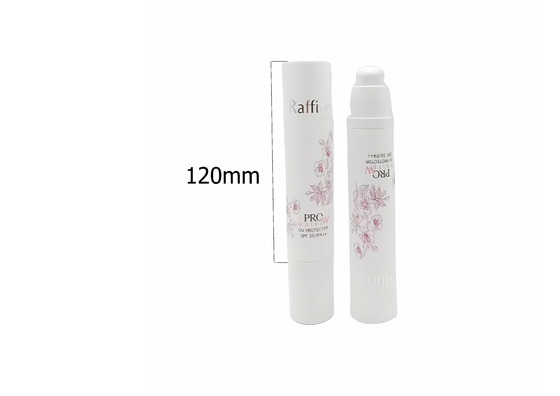 D30mm Plastic Sunscreen Cream Airless Pump Tube Cosmetic 50ml Color Squeezed Soft Tubes Packaging for Primer with Press Pump