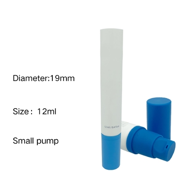 Small Sunscreen Face Cream PE ABL Airless Pump Tube 15g for Foundation Eye Cream Squeeze Empty Glossy Matte Packaging